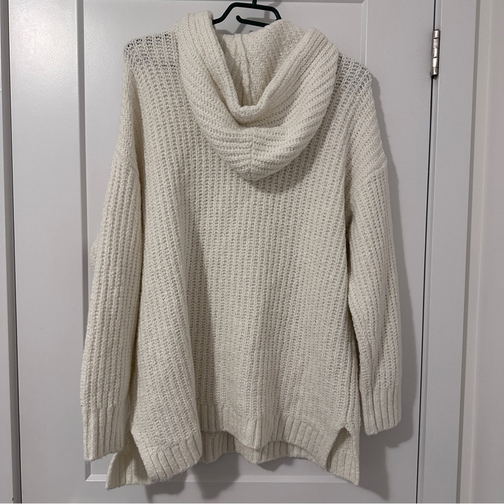 Old Navy White Knit Oversized Pull Over Turtleneck Sweater Size Medium Women’s - Picture 6 of 9